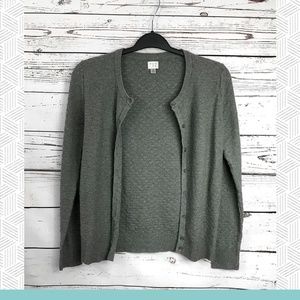 A New Day - Button Up Scallop Patterned Cardigan